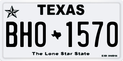 TX license plate BHO1570