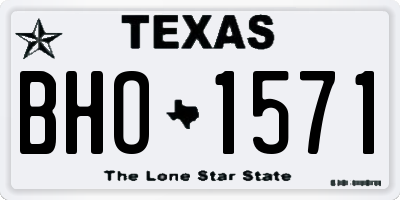 TX license plate BHO1571