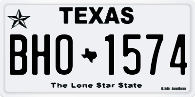 TX license plate BHO1574