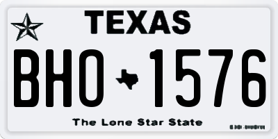 TX license plate BHO1576