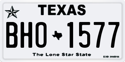 TX license plate BHO1577