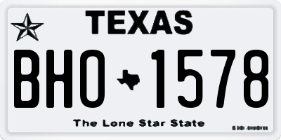 TX license plate BHO1578