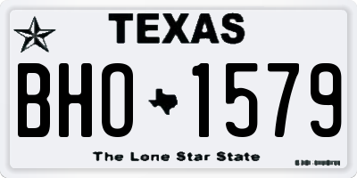 TX license plate BHO1579