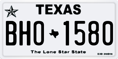 TX license plate BHO1580