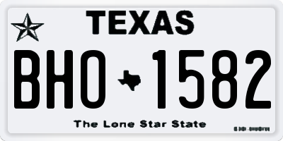 TX license plate BHO1582
