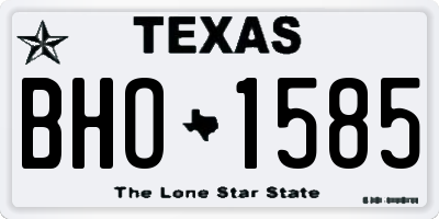 TX license plate BHO1585