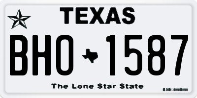 TX license plate BHO1587