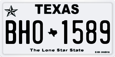 TX license plate BHO1589