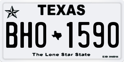 TX license plate BHO1590