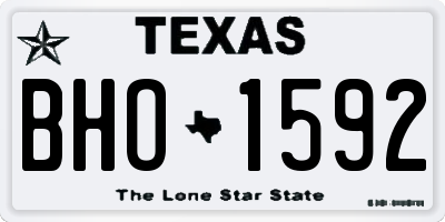 TX license plate BHO1592