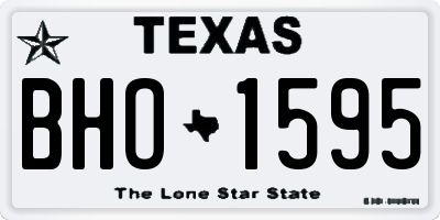 TX license plate BHO1595