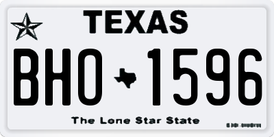 TX license plate BHO1596