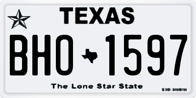 TX license plate BHO1597