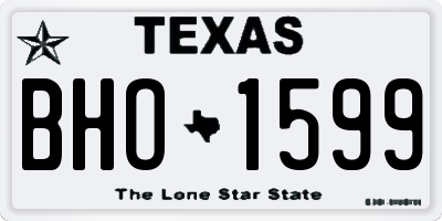 TX license plate BHO1599