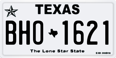 TX license plate BHO1621