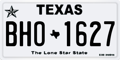 TX license plate BHO1627