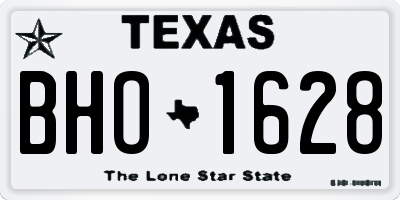 TX license plate BHO1628
