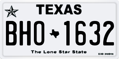 TX license plate BHO1632