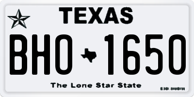 TX license plate BHO1650