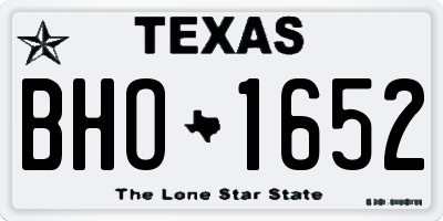 TX license plate BHO1652
