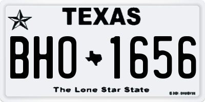 TX license plate BHO1656