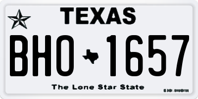 TX license plate BHO1657