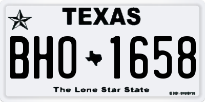 TX license plate BHO1658