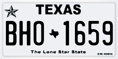 TX license plate BHO1659