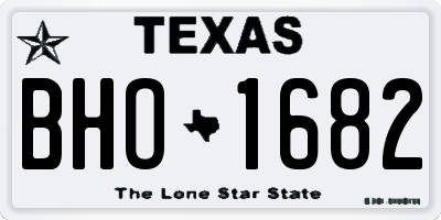 TX license plate BHO1682