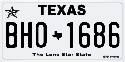 TX license plate BHO1686