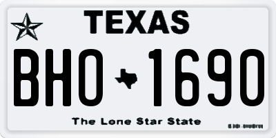 TX license plate BHO1690