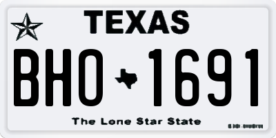 TX license plate BHO1691