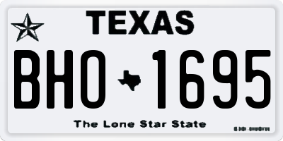 TX license plate BHO1695