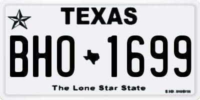TX license plate BHO1699