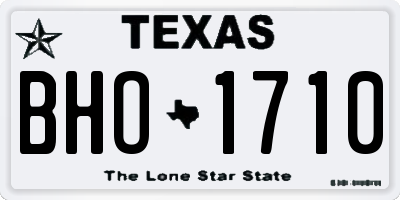 TX license plate BHO1710