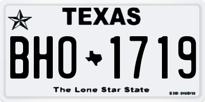 TX license plate BHO1719