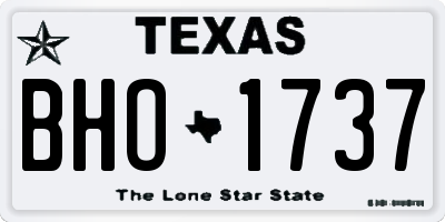 TX license plate BHO1737