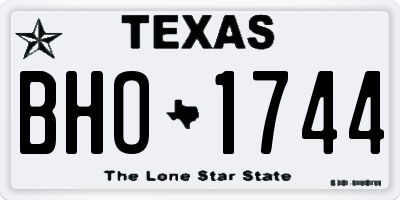 TX license plate BHO1744