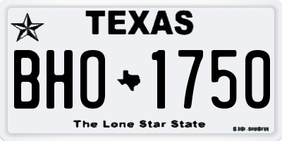 TX license plate BHO1750