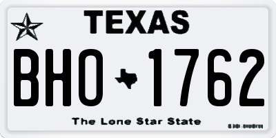 TX license plate BHO1762