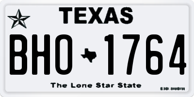 TX license plate BHO1764