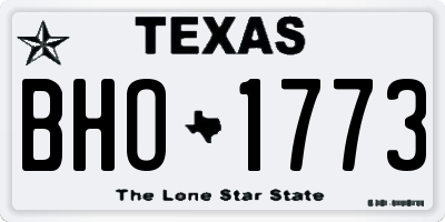 TX license plate BHO1773