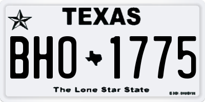 TX license plate BHO1775