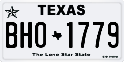 TX license plate BHO1779