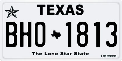 TX license plate BHO1813
