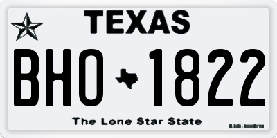 TX license plate BHO1822