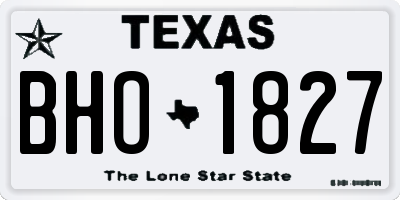 TX license plate BHO1827