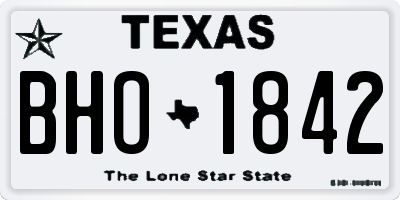 TX license plate BHO1842
