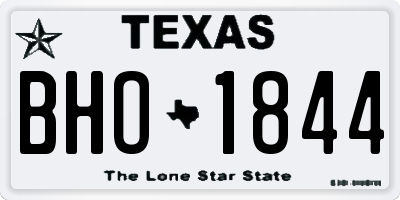 TX license plate BHO1844
