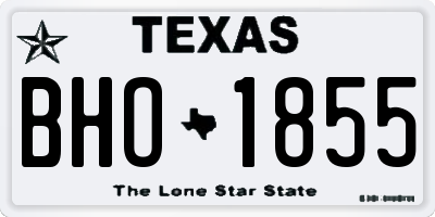 TX license plate BHO1855